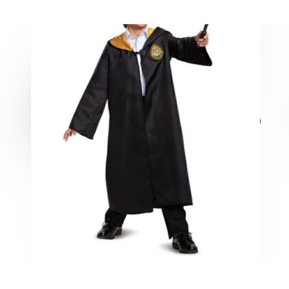 HARRY POTTER HOGWARTS HOODED ROBE WITH GRYFFINDOR TIE AND GLASSES Kids Fits Most